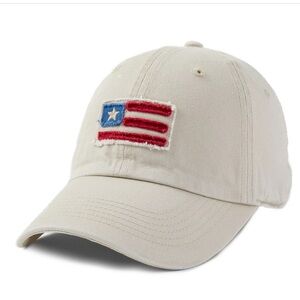 Adult Unisex American Flag Tattered Chill Cap Life Is Good NWOT